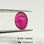 1.45 Cts Certified Natural Sri Lanka Pinkish Red Ruby Gemstone Oval Cabochon 7.8*5.9 MM R410
