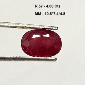 4.00 Cts Natural Mozambique Red Ruby Oval Cut Gemstone 10.8*7.4 MM R57