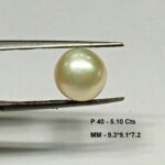 5.10 Cts Fresh Water Pearl Natural China Round Shape 9.3*9.1 MM P40 WATCH VIDEO
