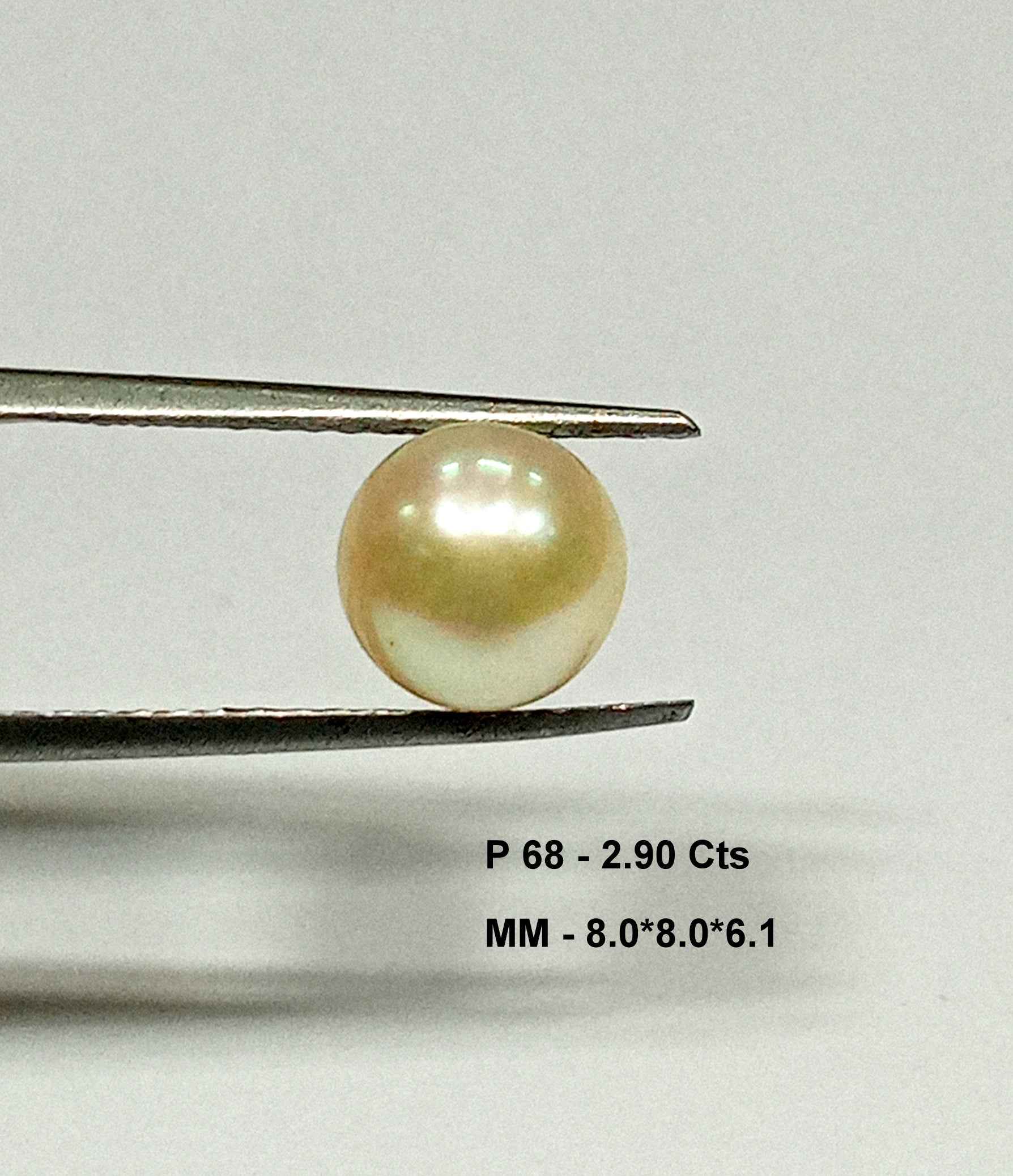 2.90 Cts Fresh Water Pearl Natural China Round Shape 8.0*8 MM P68