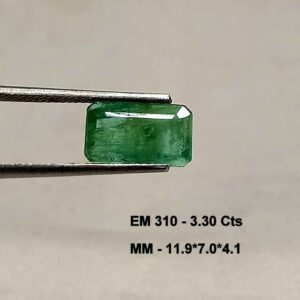 3.30 Cts Natural Zambian Emerald Gemstone Octagon Cut 11.9*7 MM EM310