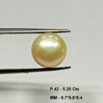 5.20 Cts Fresh Water Pearl Natural China Round Shape 9.7*9.6 MM P42 WATCH VIDEO