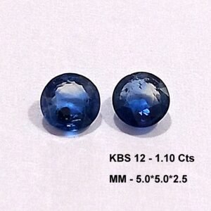 1.10 Cts 2 Pcs Kashmir Blue Sapphire Natural Gemstone Round Cut