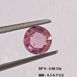 0.68 Cts Ceylon Spinel Gemstone Pink Round Cut