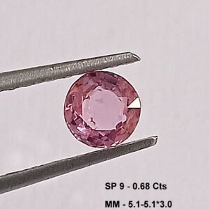0.68 Cts Ceylon Spinel Gemstone Pink Round Cut