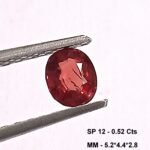 0.52 Cts Ceylon Spinel Gemstone Red Oval Cut