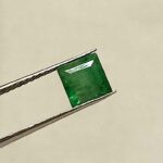 0.94 Cts Square Cut Natural Zambian Emerald Gemstone 5.4*5.4 MM EM586