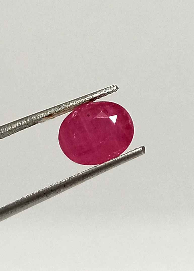 4.00 Cts Natural Mozambique Ruby Gemstone Oval Cut 9.7*7.8 MM R36
