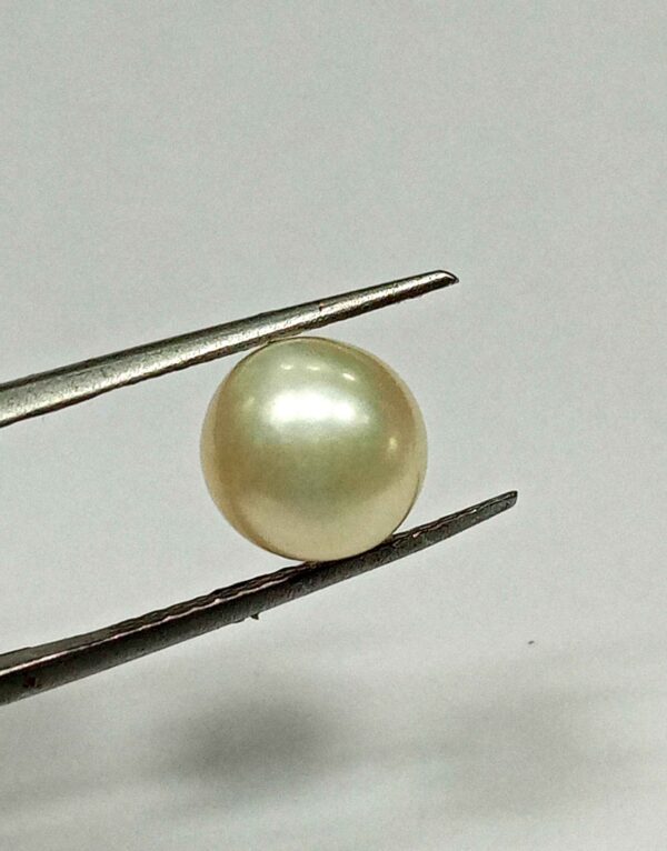 5.10 Cts Fresh Water Pearl Natural China Round Shape 9.3*9.1 MM P40 WATCH VIDEO