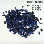 42.40 Cts 226 Pcs Natural Burma Blue Sapphire Gemstone Lot Marquise Cut 7.1-4.1 MM WATCH VIDEO