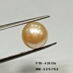 4.35 Cts Fresh Water Pearl Natural China Round Shape 9.2*9.1 MM P56