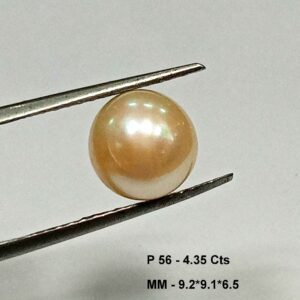 4.35 Cts Fresh Water Pearl Natural China Round Shape 9.2*9.1 MM P56