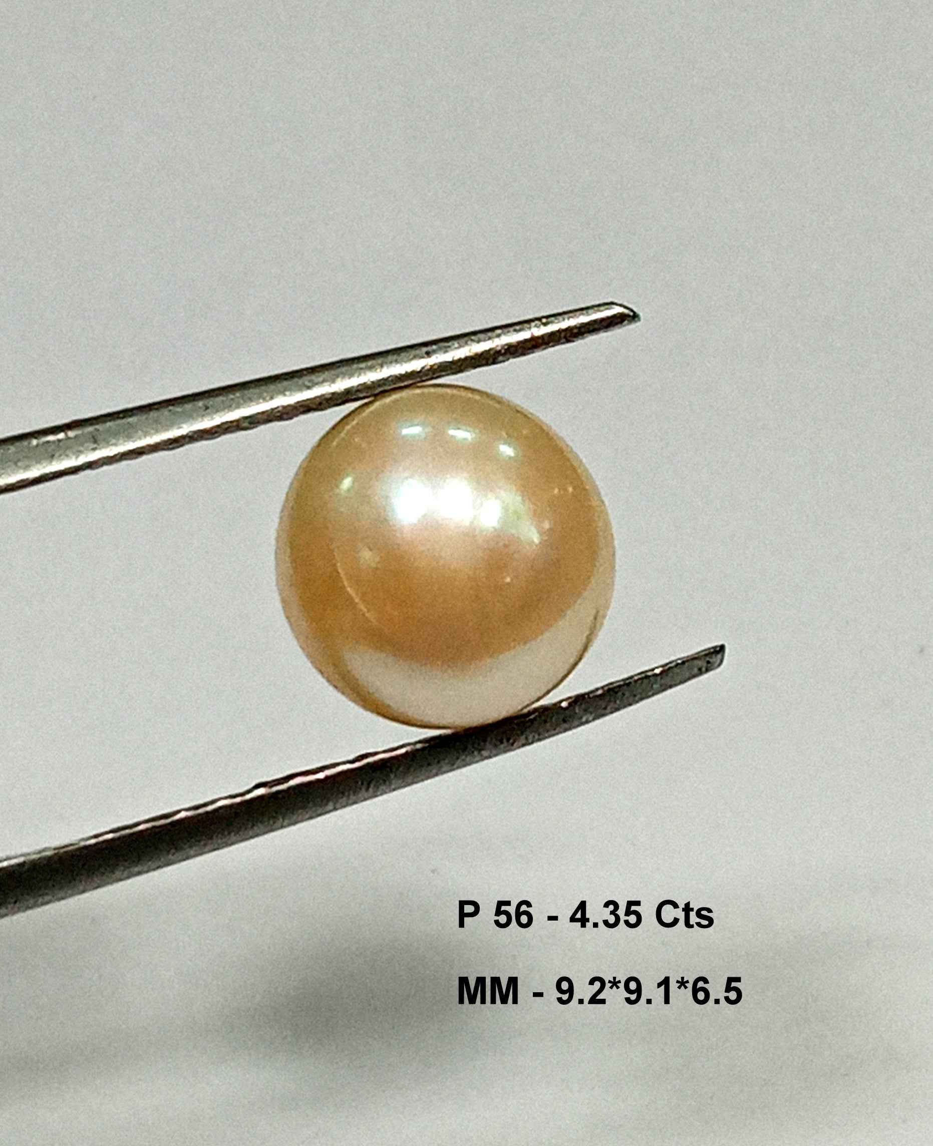 4.35 Cts Fresh Water Pearl Natural China Round Shape 9.2*9.1 MM P56