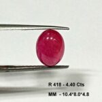 4.40 Cts Natural Myanmar Star Ruby Gemstone Red Oval Cabochon 10.4*8 MM R418