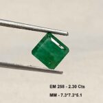 2.30 Cts Square Cut Natural Zambian Emerald Gemstone 7.3*7.3 MM EM258