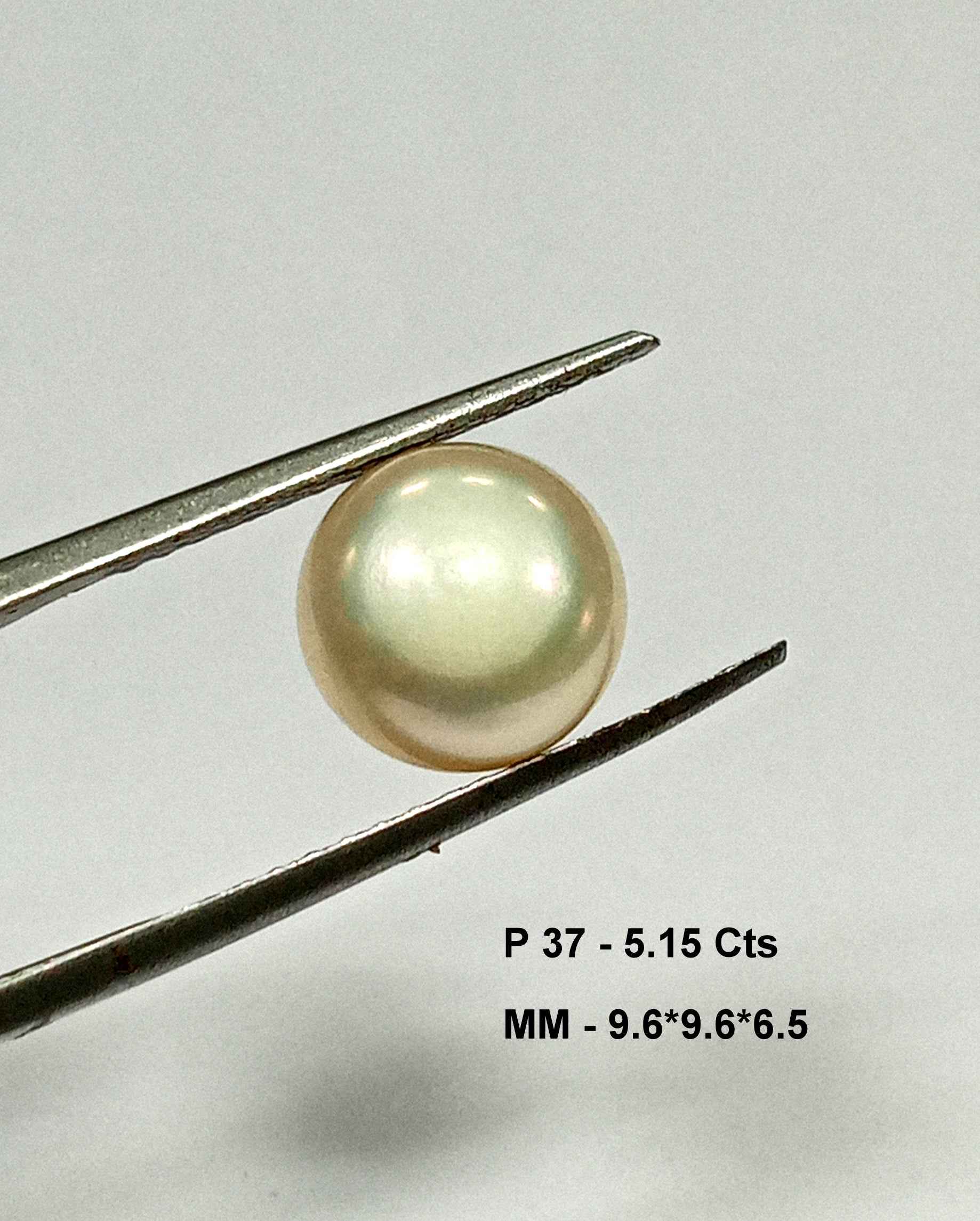5.15 Cts Fresh Water Pearl Natural China Round Shape 9.6*9.6 MM P37 WATCH VIDEO