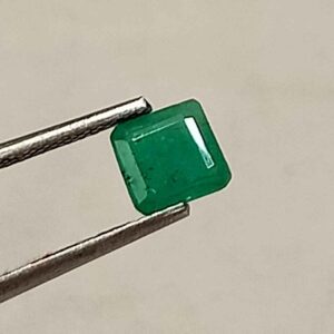 0.95 Cts Square Cut Natural Zambian Emerald Gemstone 5.7*5.5 MM EM410