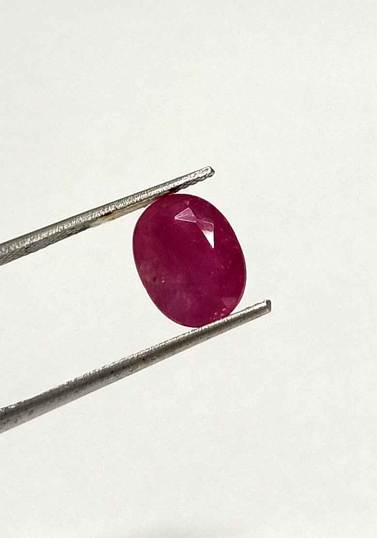 3_141fcdf8-d890-411e-a1c8-7b5fdb4a10d0 4.45 Cts Natural Mozambique Red Ruby Gemstone Oval Cut 11.2*8.5 MM R53