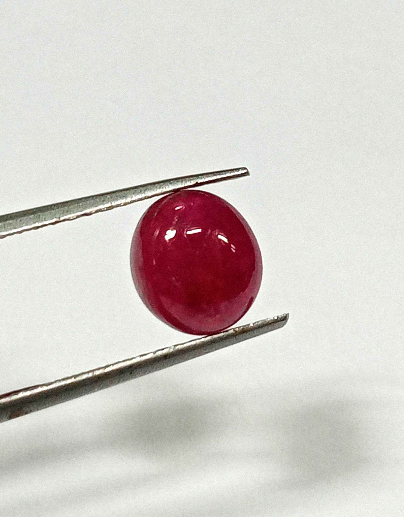 3_3ce2e8e7-52af-433d-b19b-0a7ce896e477 3.85 Cts Natural Myanmar Red Ruby Gemstone Oval Cabochon 8.8*7.8 MM R423