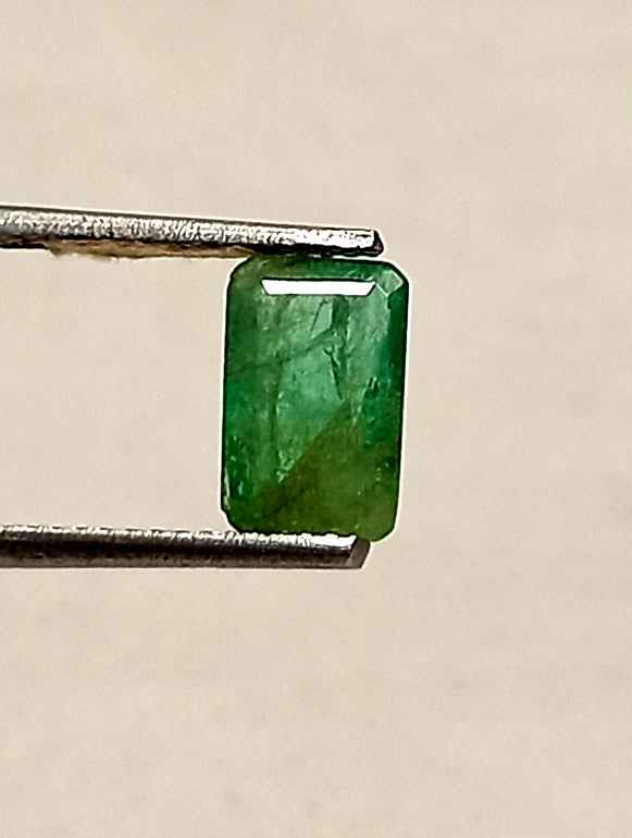 1.20 Cts Emerald Cut Natural Zambian Emerald Gemstone 9*5.7 MM EM421