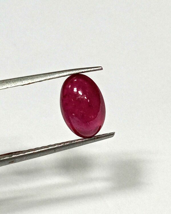 3.80 Cts Natural Myanmar Red Ruby Gemstone Oval Cabochon 10.5*7.1 MM R419