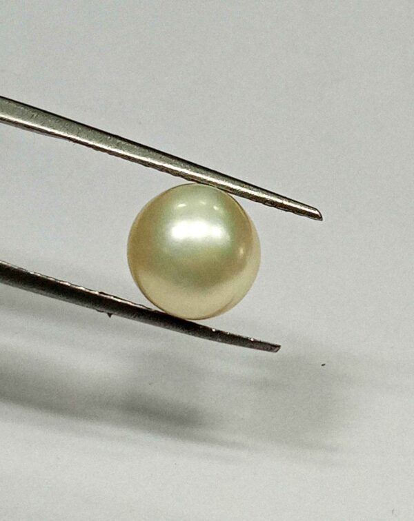 5.10 Cts Fresh Water Pearl Natural China Round Shape 9.3*9.1 MM P40 WATCH VIDEO