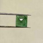 0.94 Cts Square Cut Natural Zambian Emerald Gemstone 5.4*5.4 MM EM586