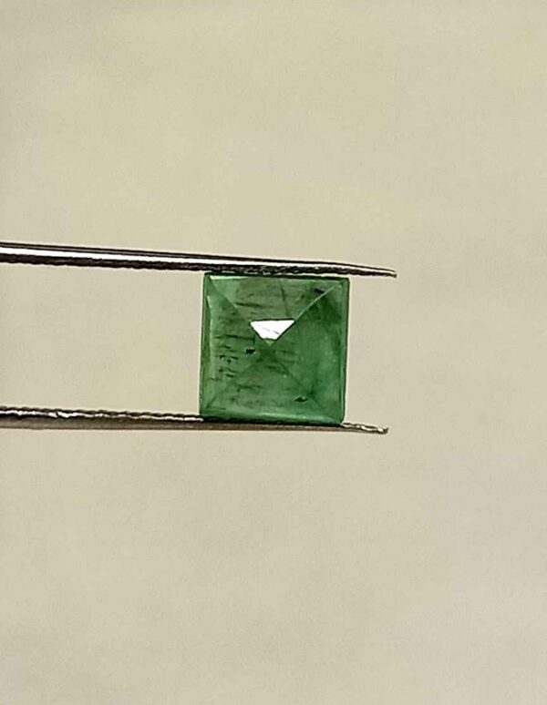0.94 Cts Square Cut Natural Zambian Emerald Gemstone 5.4*5.4 MM EM586