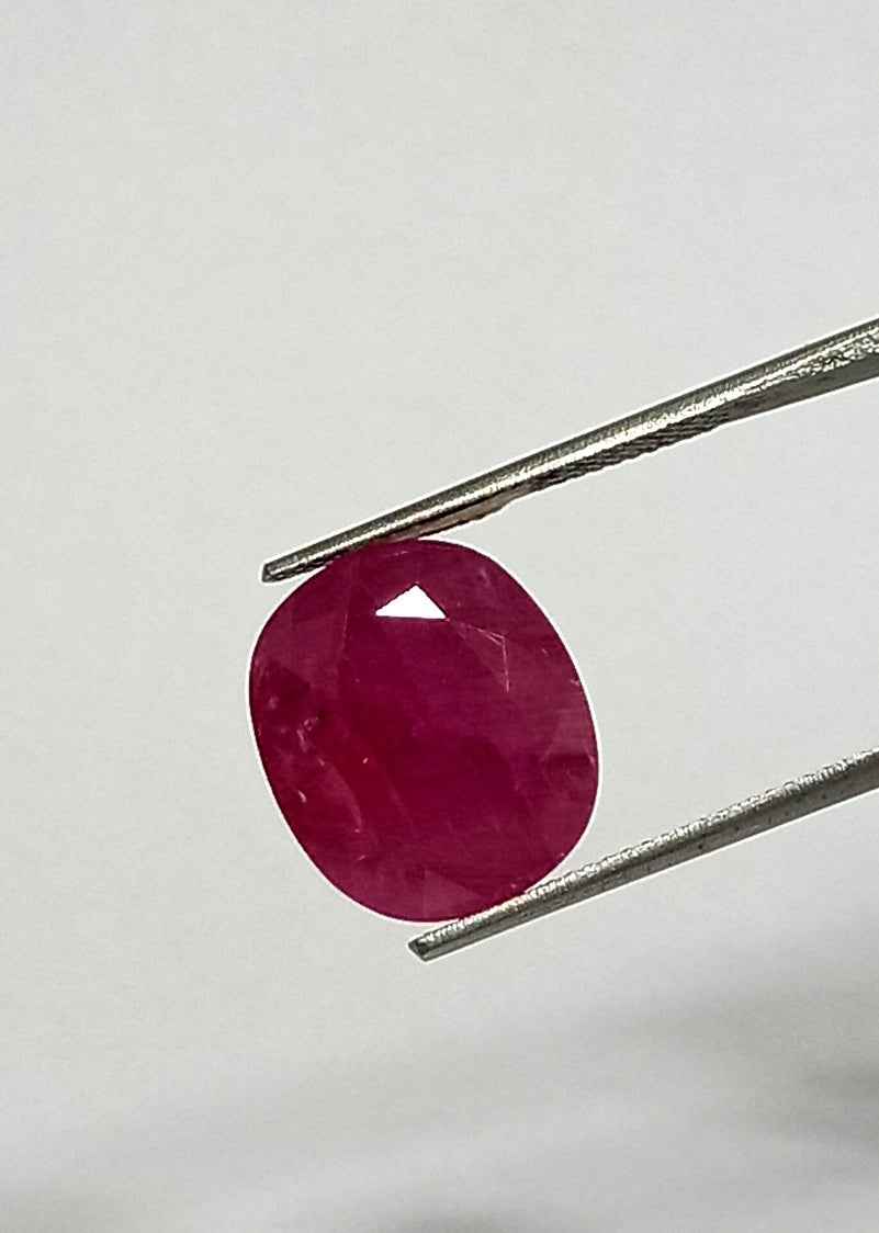 4_455ebd87-f299-4622-b6b1-b7c2c1b932e9 13.05 Cts Natural Mozambique Red Ruby Gemstone Oval Cut 14.9*12.7 MM R17 - Natural Mozambique Red Ruby
