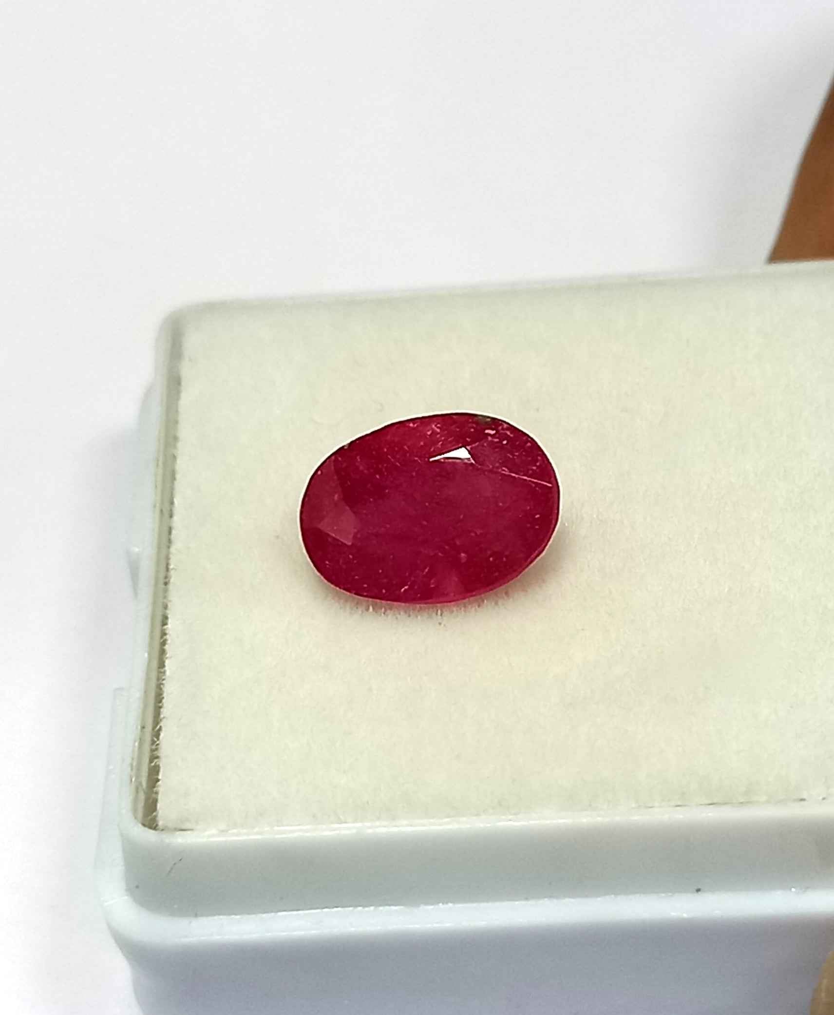 2.13 Cts Red Ruby Natural Burma Gemstone Oval Cut 8.9*6.3 MM R194