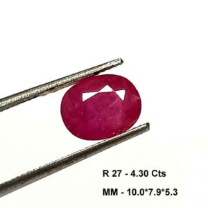 4.30 Cts Natural Mozambique Pink Ruby Gemstone Oval Cut 10*7.9 MM R27