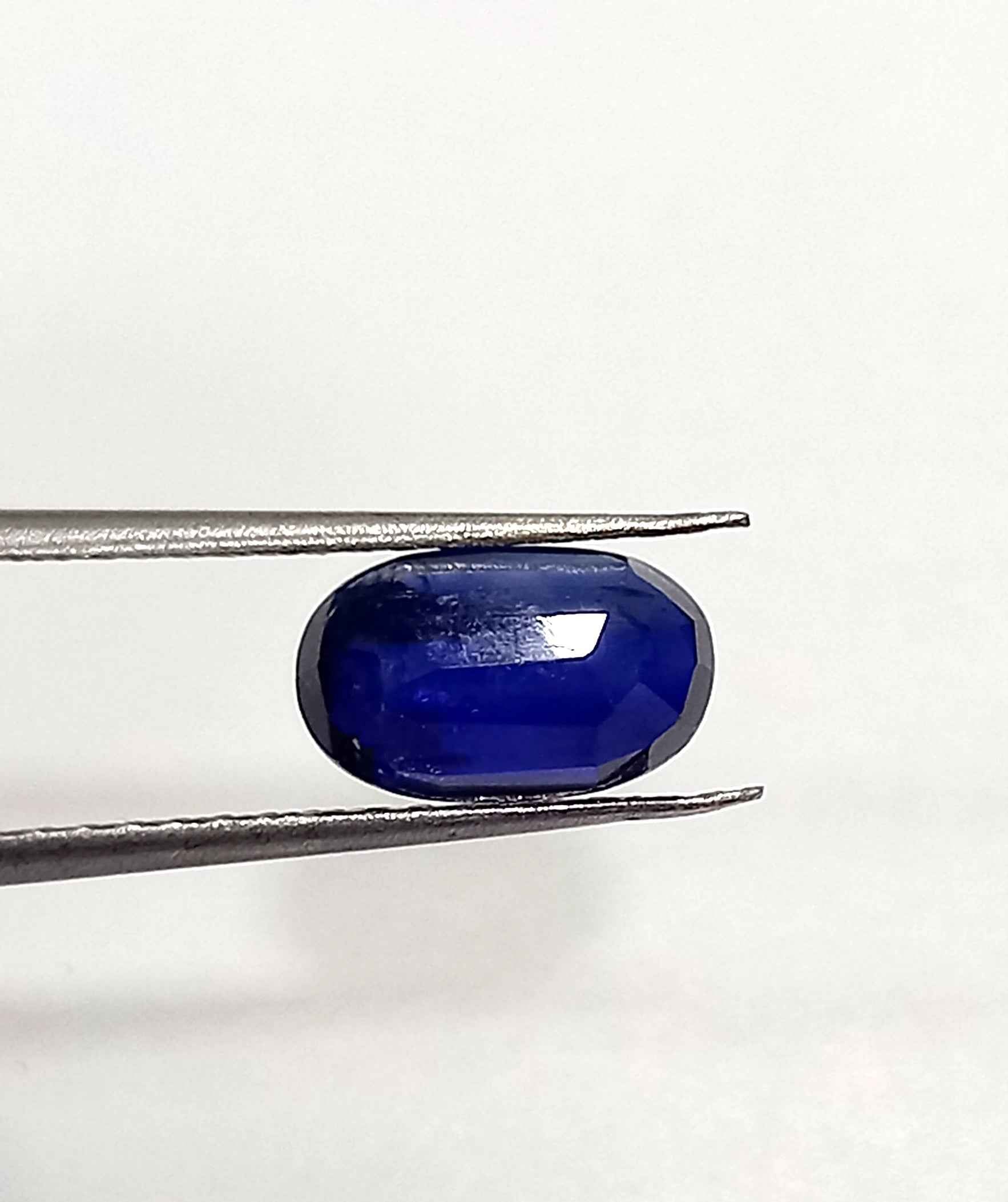 4_acb0e983-4a8f-4107-9a77-26d7f746b7ae 3.25 Cts Natural African Blue Sapphire Gemstone Oval Cut 10.0*6.2 MM BS289