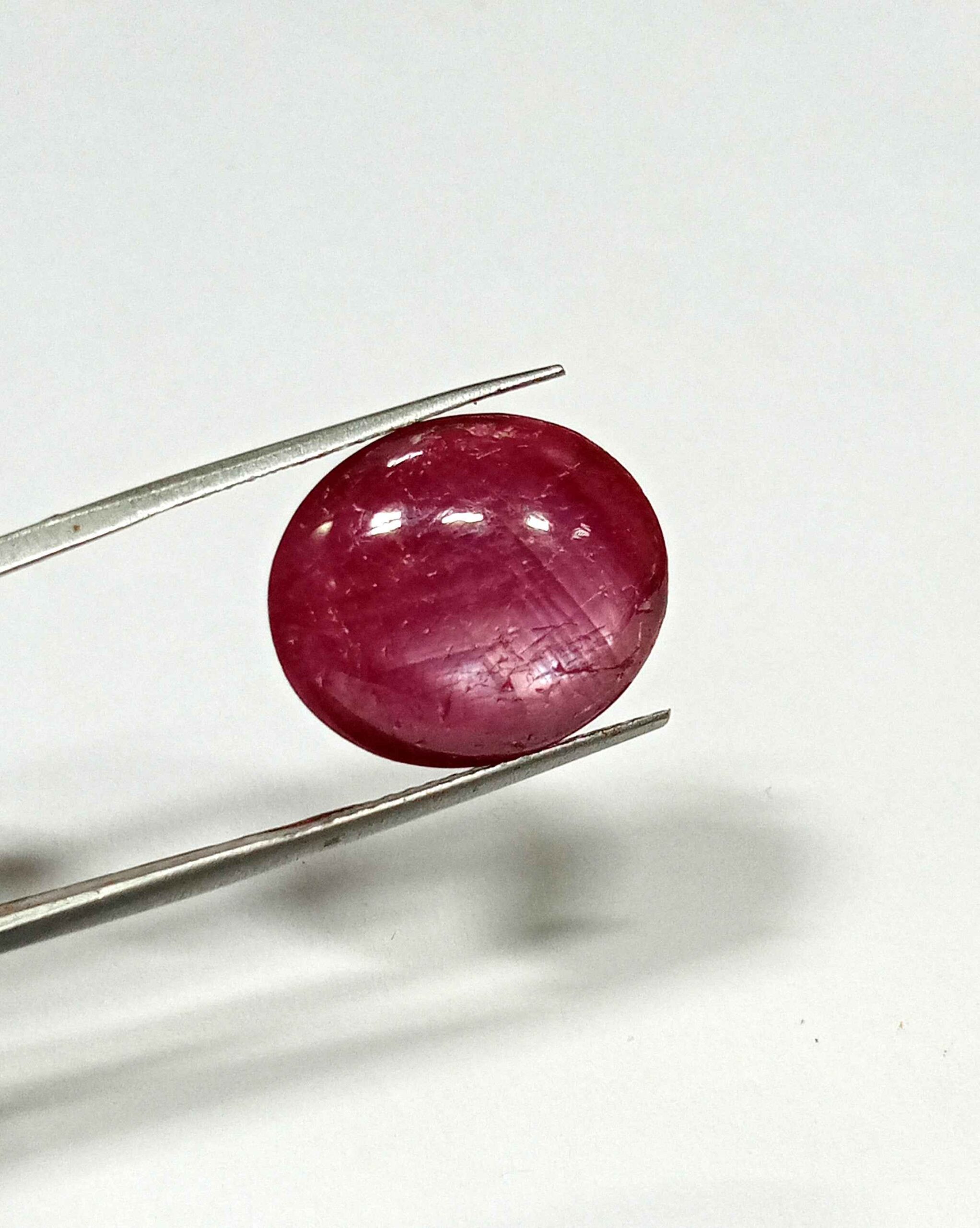 21.85 Cts Natural Myanmar Red Ruby Gemstone Oval Cabochon 18.9*16.2 MM R427