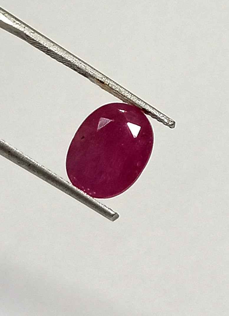 4_e6ccec1e-90aa-42d8-b691-5c4c57d0a66b 4.45 Cts Natural Mozambique Red Ruby Gemstone Oval Cut 11.2*8.5 MM R53