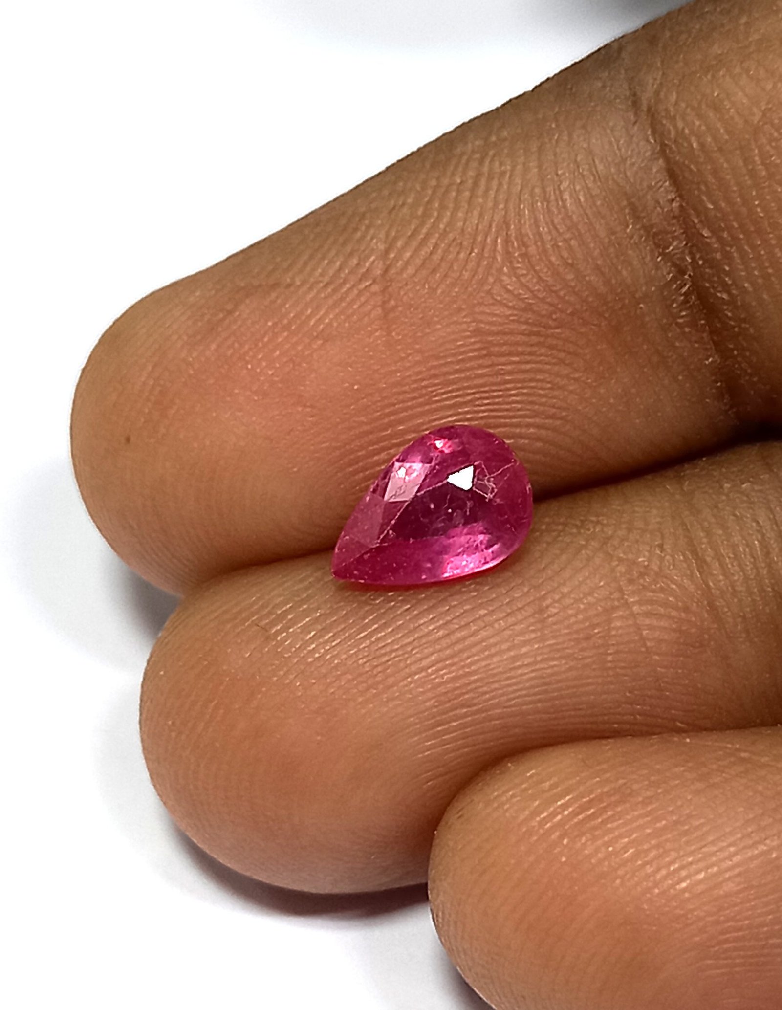 1.10 Cts Natural Burma Pink Ruby Gemstone Pear Cut 7.6*5.1 MM R187 - Image 5