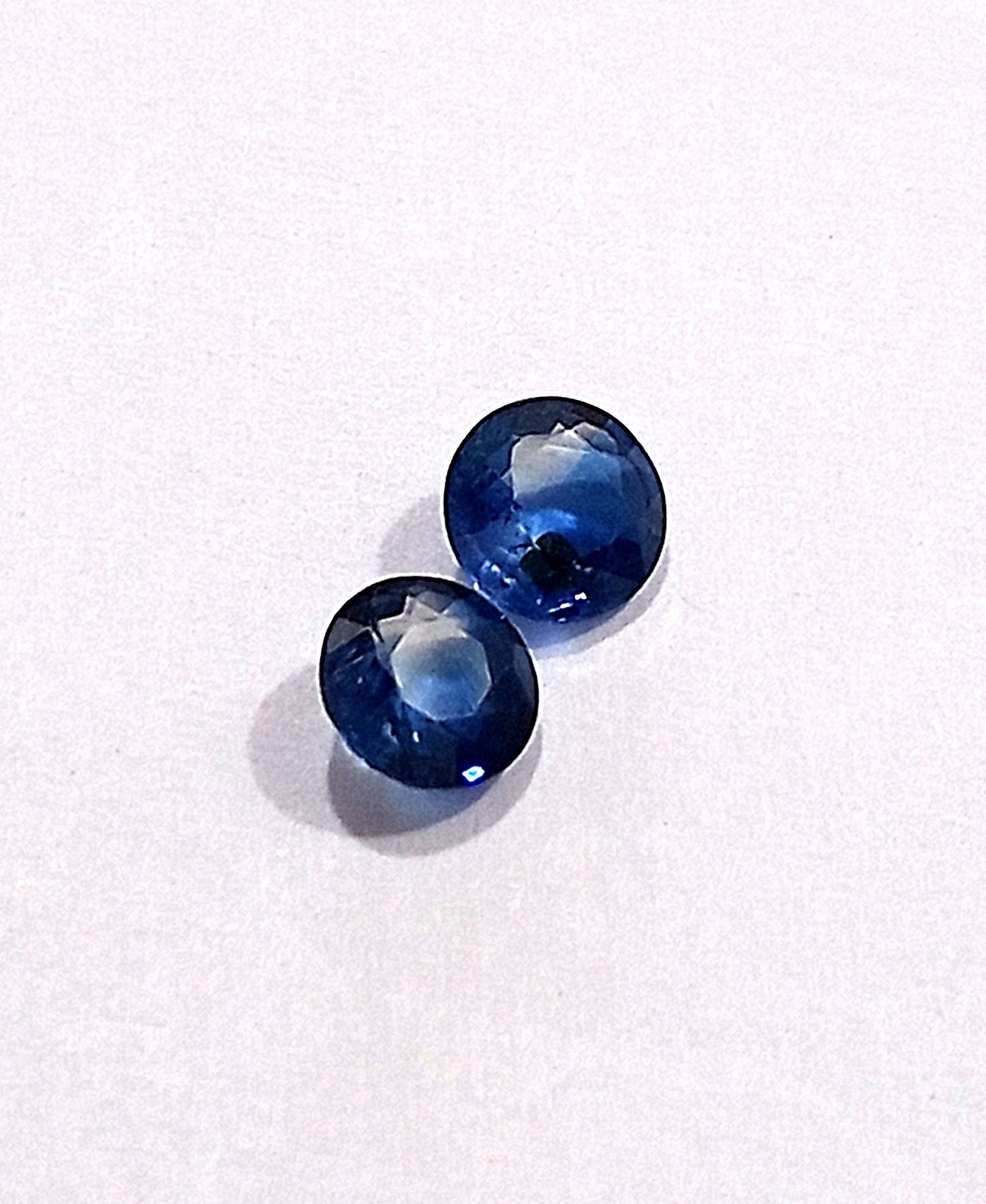 1.10 Cts 2 Pcs Kashmir Blue Sapphire Natural Gemstone Round Cut 5*5 MM KBS12 - Image 4