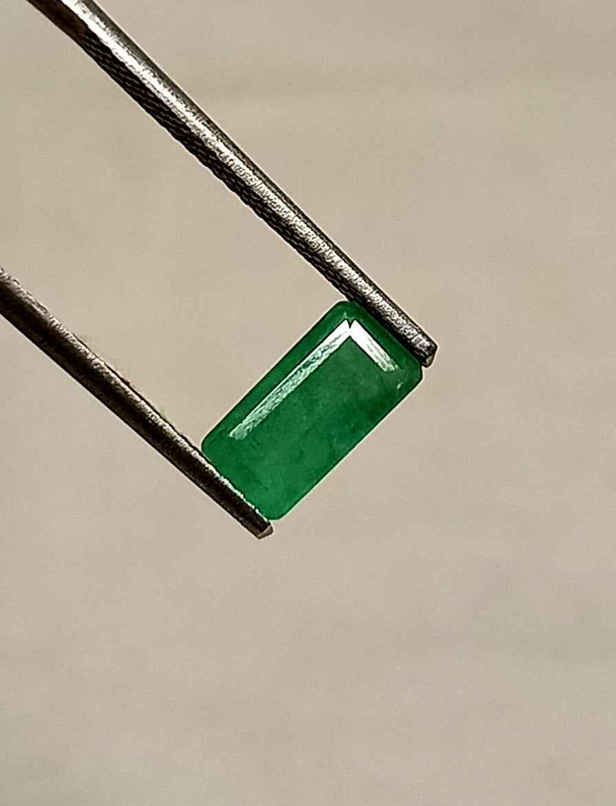 1.30 Cts Natural Zambian Emerald Gemstone Emerald Cut 9.0*4.5 MM EM408