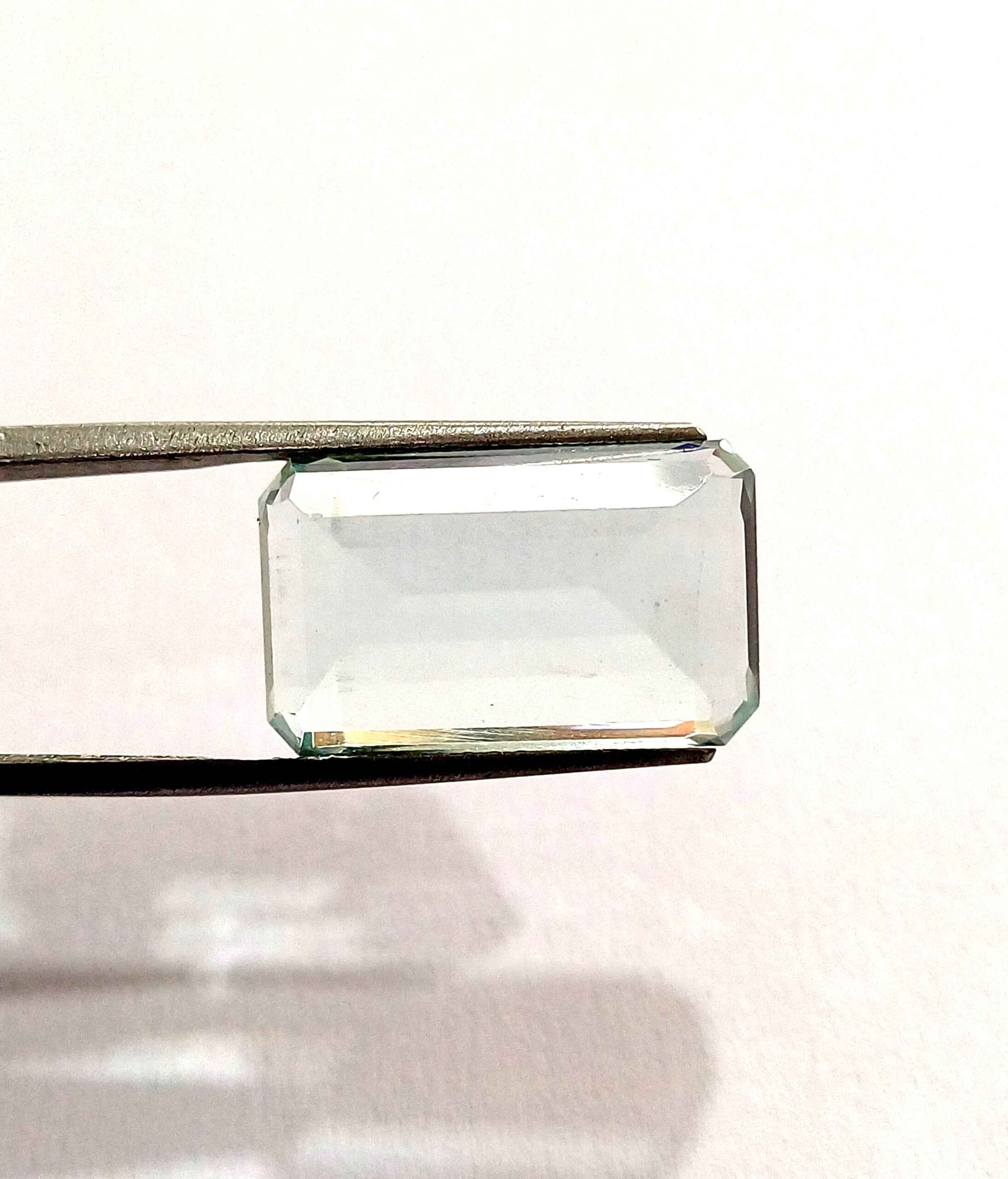 19.45 Cts Natural Brazil Aquamarine Gemstone Emerald Cut 20*12.3 MM AQ11 WATCH VIDEO