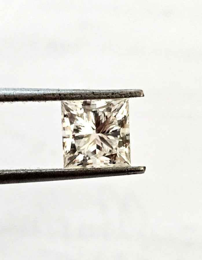 2.50 Cts Certified Princess Cut 7 MM Lab Grown Diamond Solitaire WATCH VIDEO