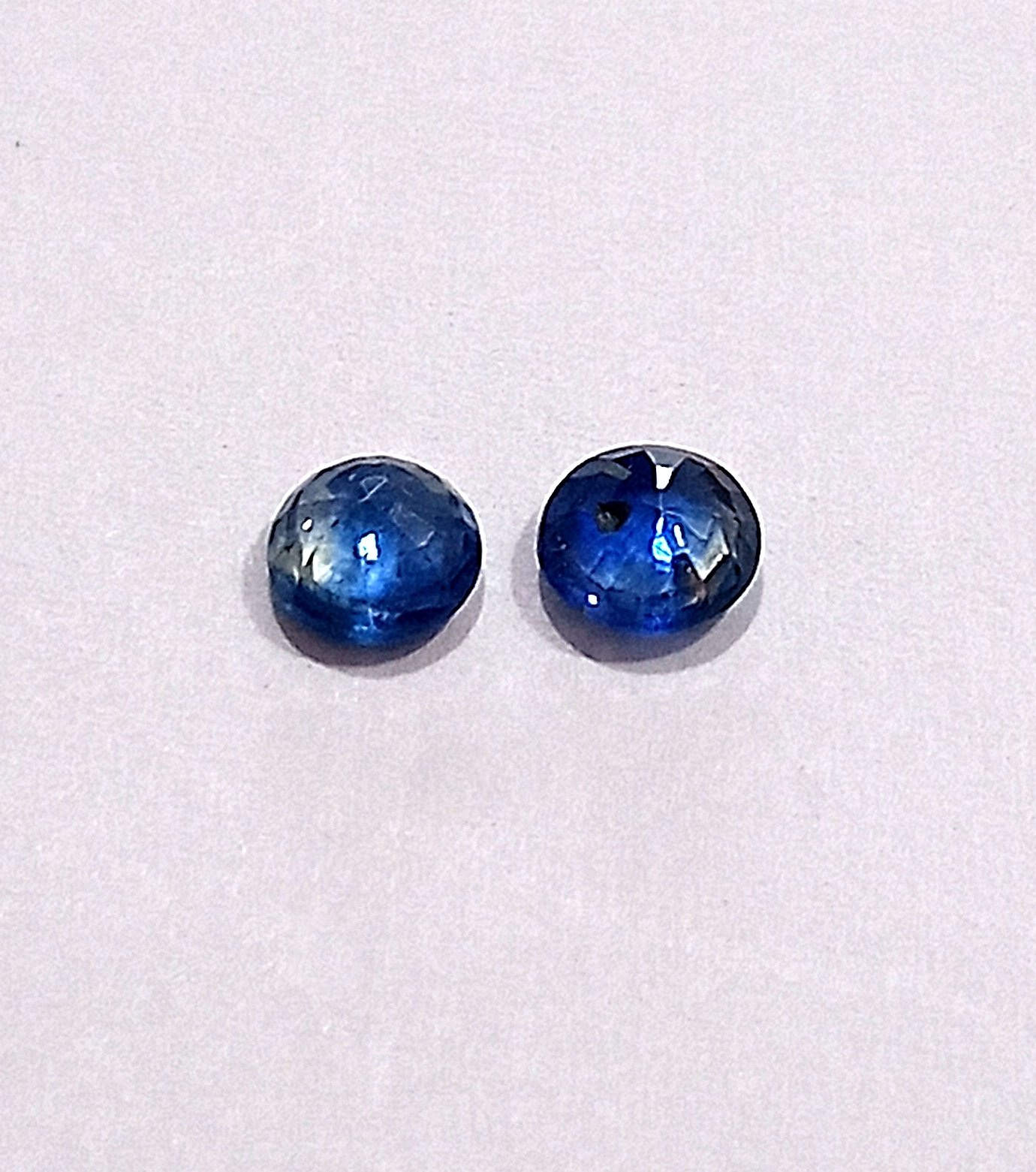 1.10 Cts 2 Pcs Kashmir Blue Sapphire Natural Gemstone Round Cut 5*5 MM KBS12 - Image 5