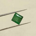0.94 Cts Square Cut Natural Zambian Emerald Gemstone 5.4*5.4 MM EM586