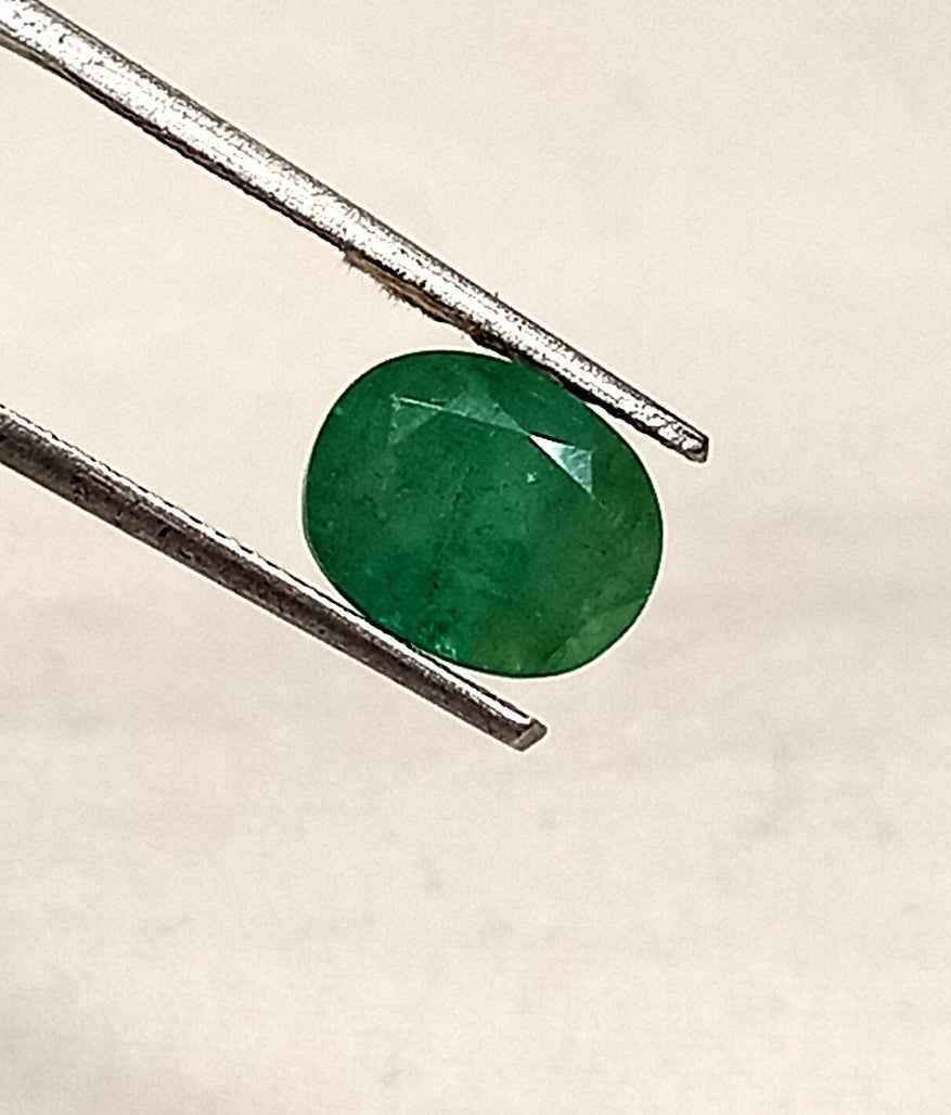 6_14eec67c-b536-4bf1-96f2-65ba84946059 2.80 Cts Natural Zambian Emerald Gemstone Oval Cut 9.6*7.8 MM EM210