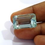 19.45 Cts Natural Brazil Aquamarine Gemstone Emerald Cut 20*12.3 MM AQ11 WATCH VIDEO