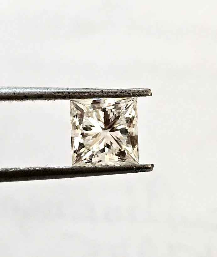 2.50 Cts Certified Princess Cut 7 MM Lab Grown Diamond Solitaire WATCH VIDEO