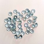 30.15 Cts 40 Pcs Natural Brazil Aquamarine Gemstone Round Cut 6*6 MM AQ13 WATCH VIDEO