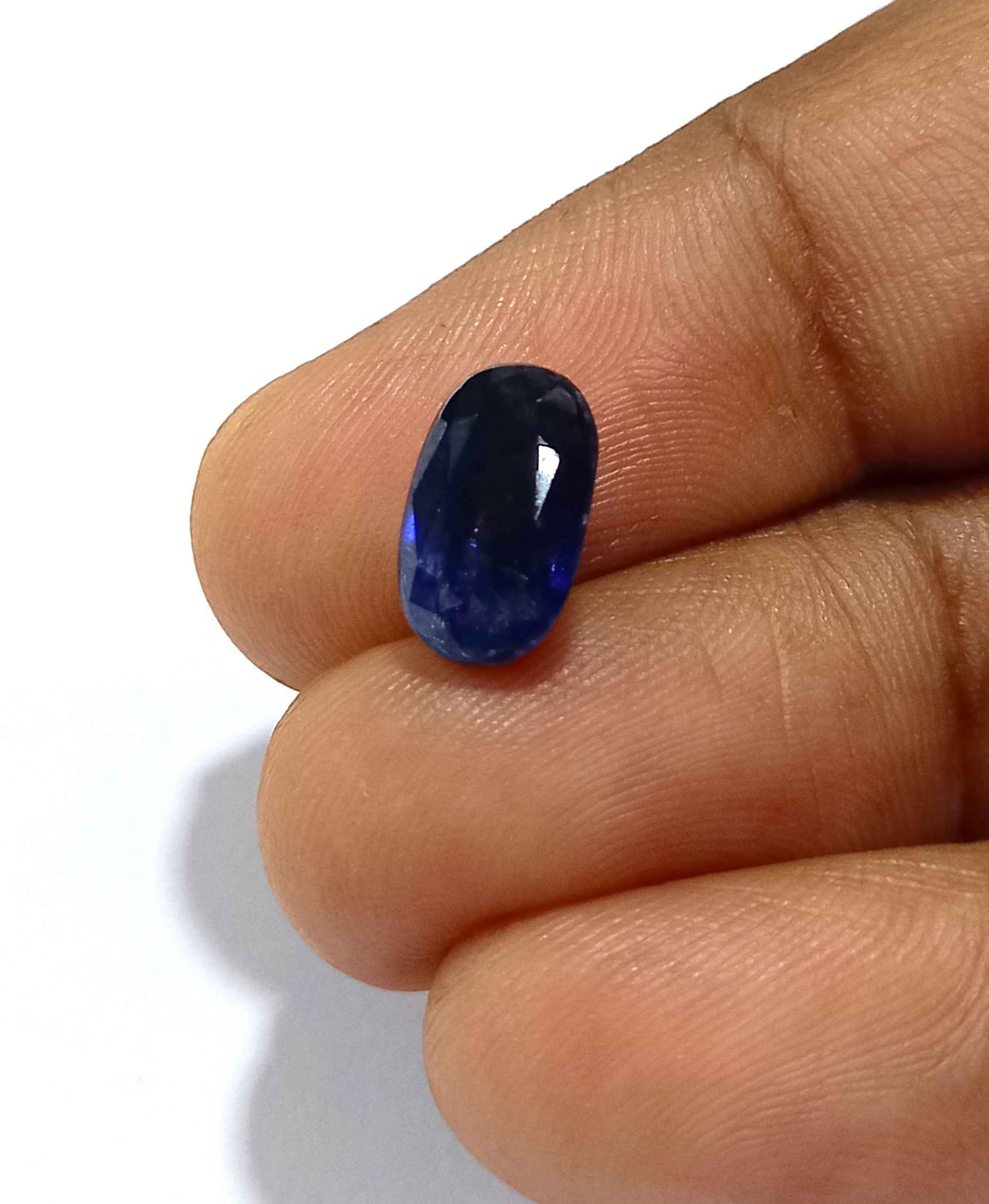 6_68159582-d8bc-45bc-a8ac-c1cdaea7218e 3.25 Cts Natural African Blue Sapphire Gemstone Oval Cut 10.0*6.2 MM BS289