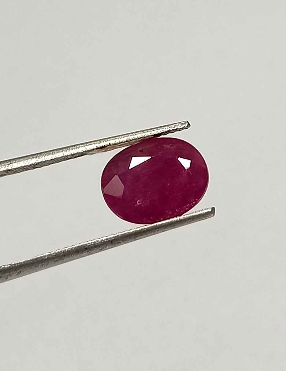 6_80d3475e-d139-4f52-a36e-bcd71bcfa8ce 4.45 Cts Natural Mozambique Red Ruby Gemstone Oval Cut 11.2*8.5 MM R53