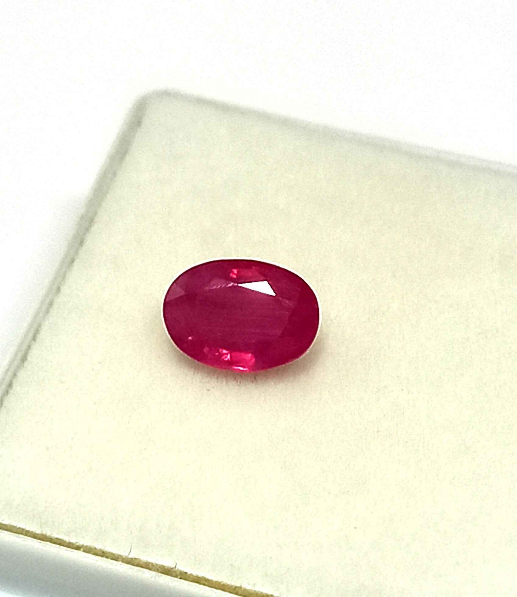 1.06 Cts Natural Burma Pink Ruby Gemstone Oval Cut 6.8*4.8 MM R192