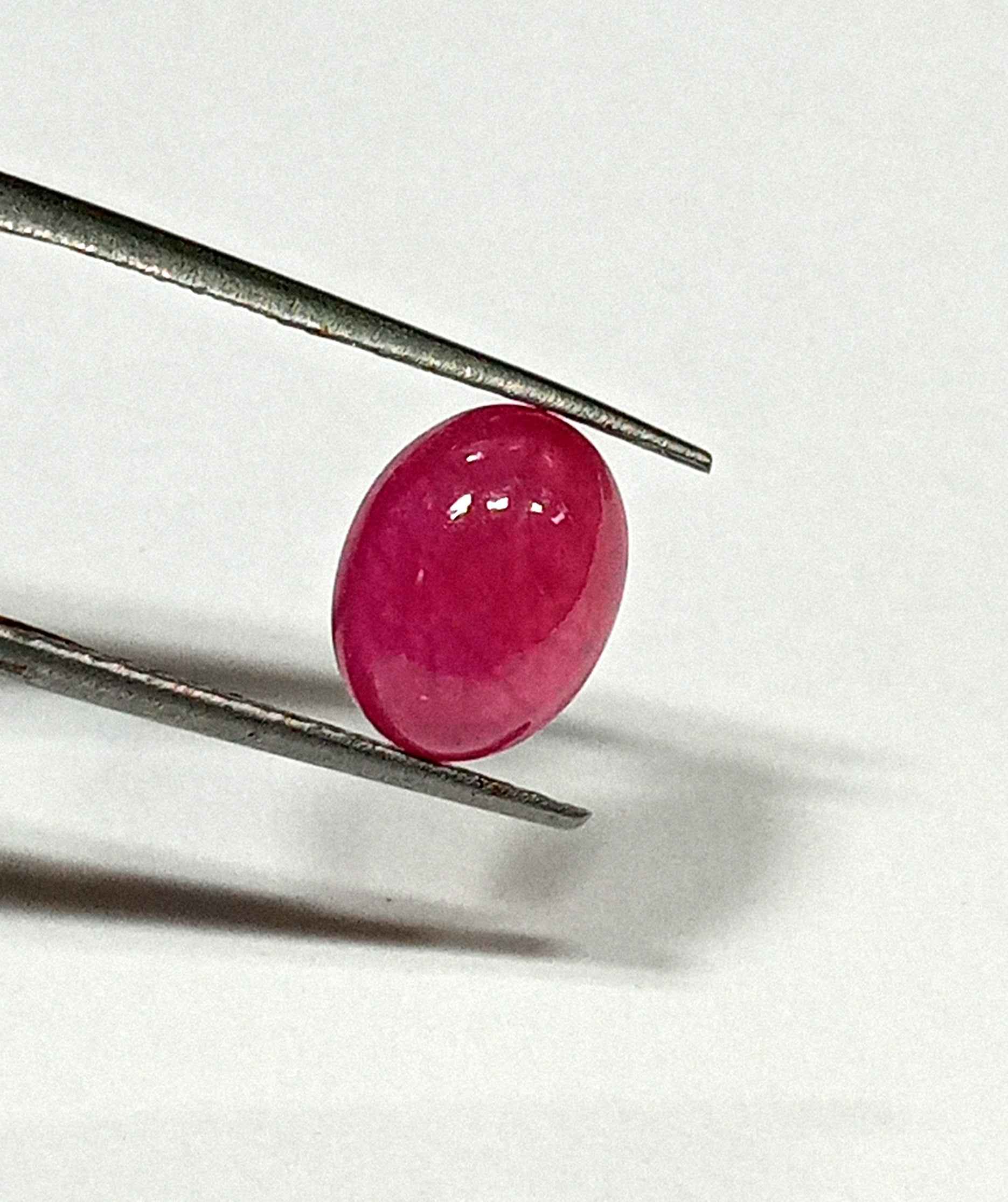 4.40 Cts Natural Myanmar Star Ruby Gemstone Red Oval Cabochon 10.4*8 MM R418
