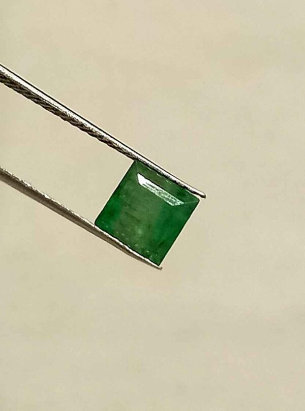 0.94 Cts Square Cut Natural Zambian Emerald Gemstone 5.4*5.4 MM EM586